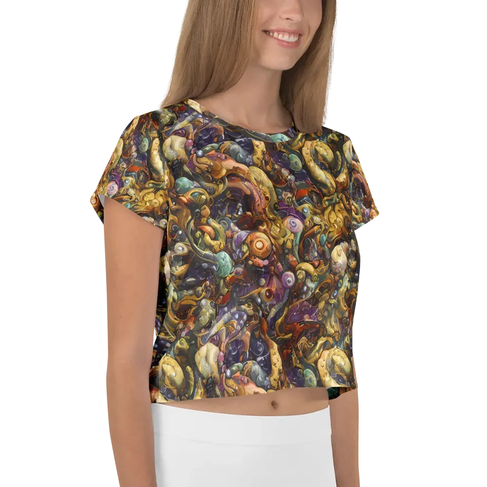 Baroque Current on Crop Tee — Right