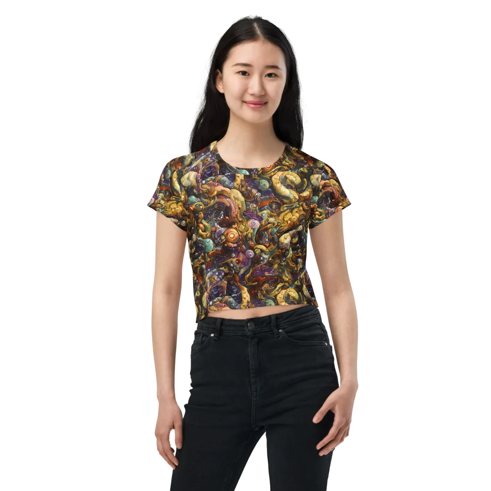 Baroque Current on Crop Tee — Front
