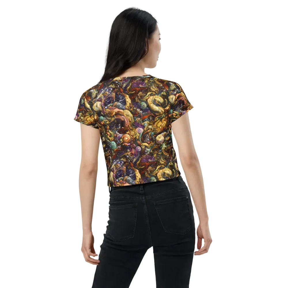 Baroque Current on Crop Tee — Back