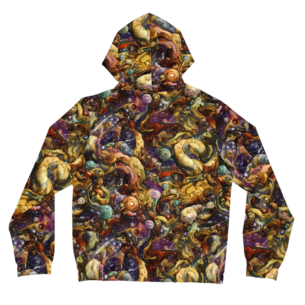 Baroque Current on Women's Full-Zip Hoodie — Back