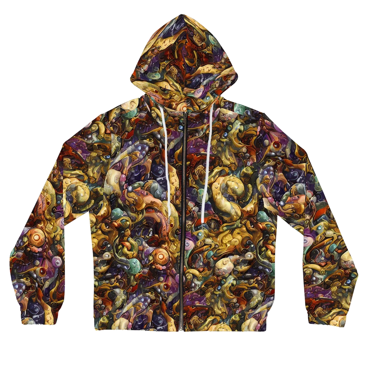 Baroque Current on Women's Full-Zip Hoodie — Front