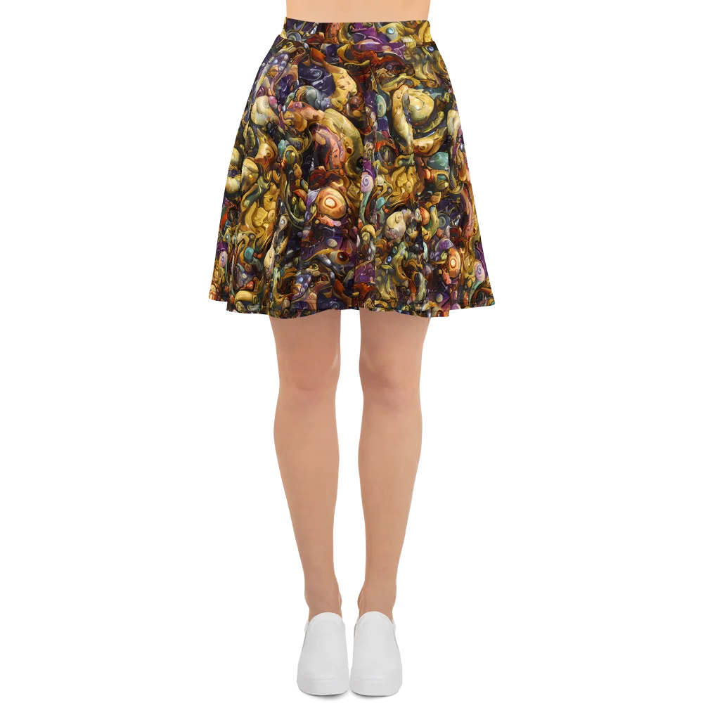 Baroque Current on Skater Skirt — Front