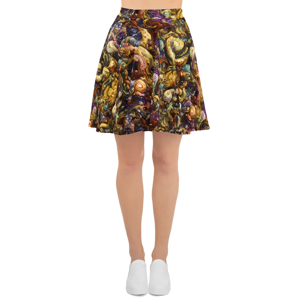 Baroque Current on Skater Skirt — Front