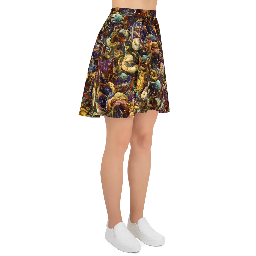Baroque Current on Skater Skirt — Right