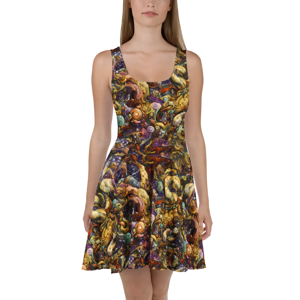 Baroque Current on Skater Dress — Front