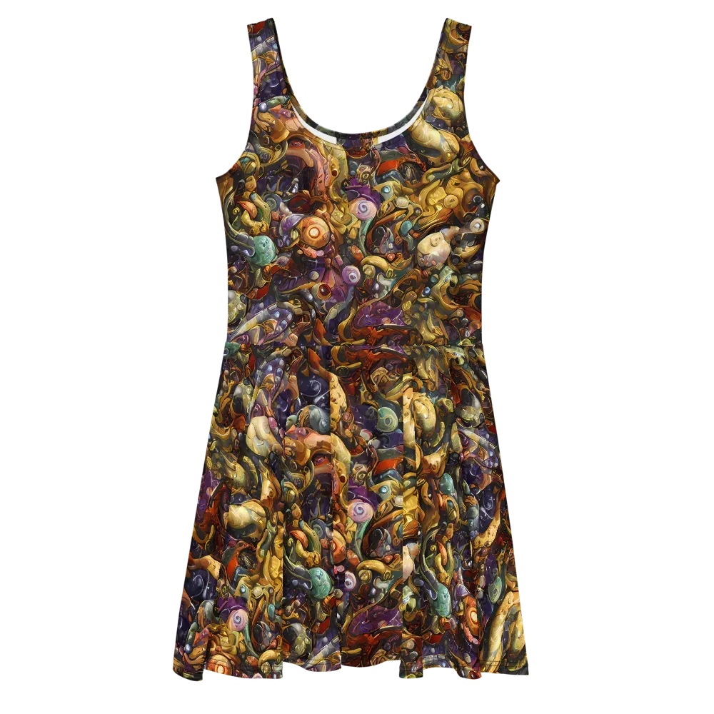 Baroque Current on Skater Dress — Front