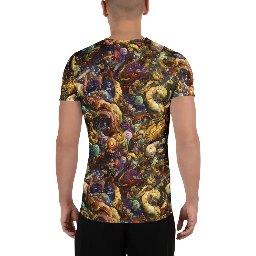 Baroque Current on Men's Athletic T-Shirt — Back
