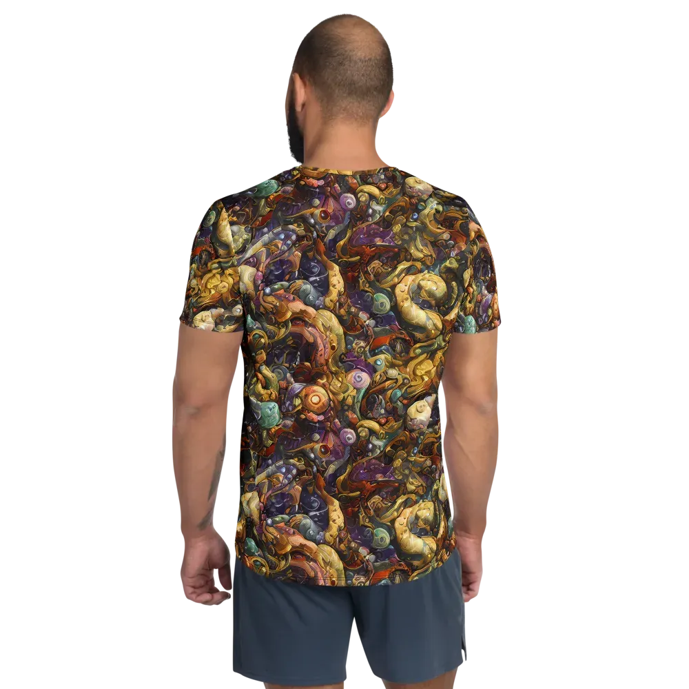 Baroque Current on Men's Athletic T-Shirt — Back