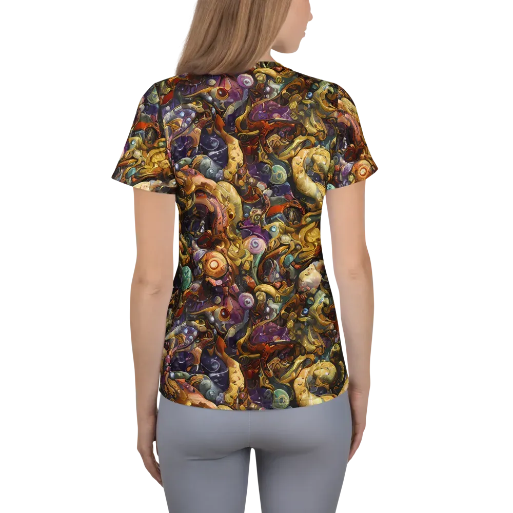Baroque Current on Women's Athletic T-Shirt — Back