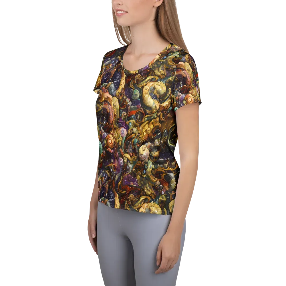 Baroque Current on Women's Athletic T-Shirt — Left