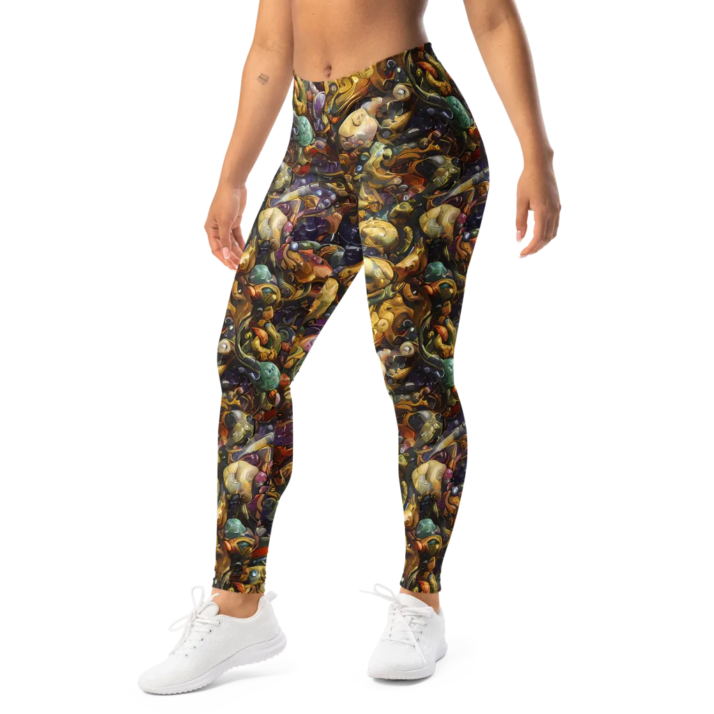 Baroque Current on Leggings — Left Front