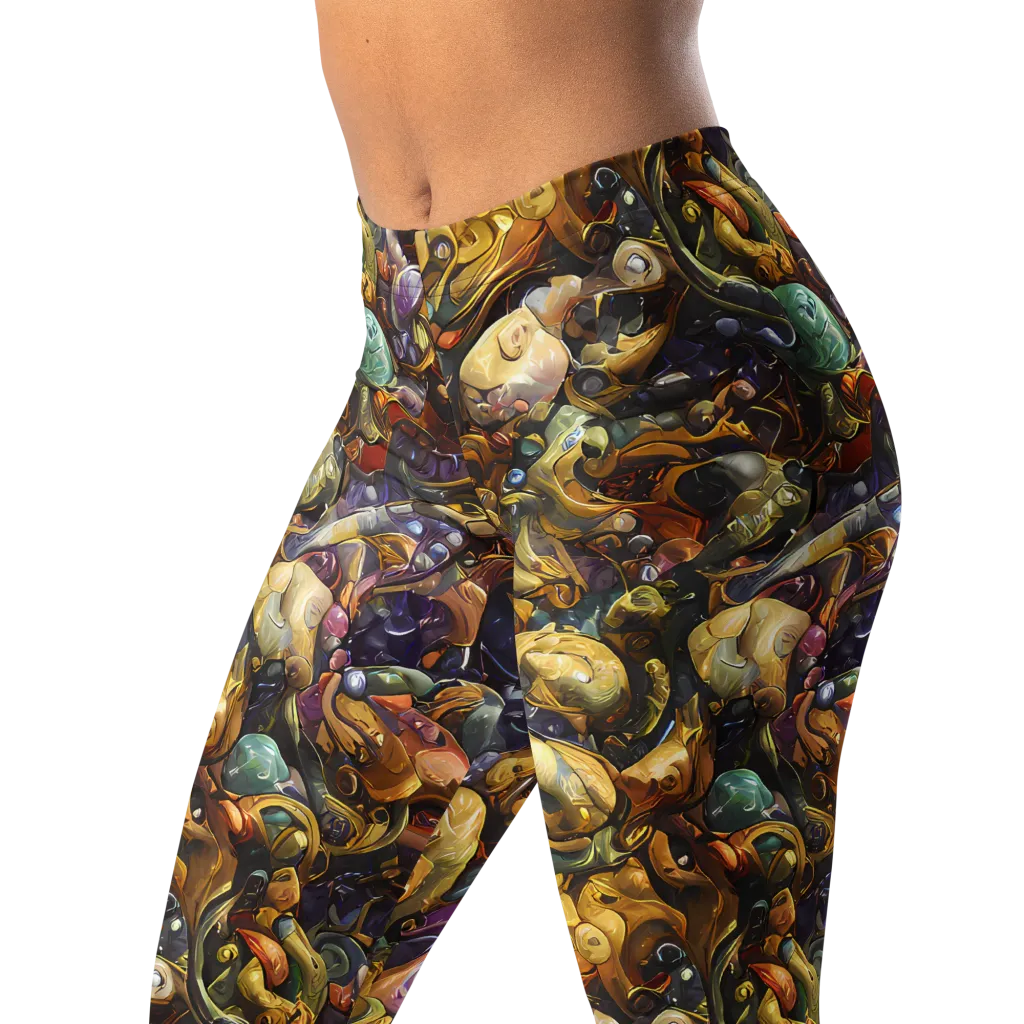 Baroque Current on Leggings — Left Front