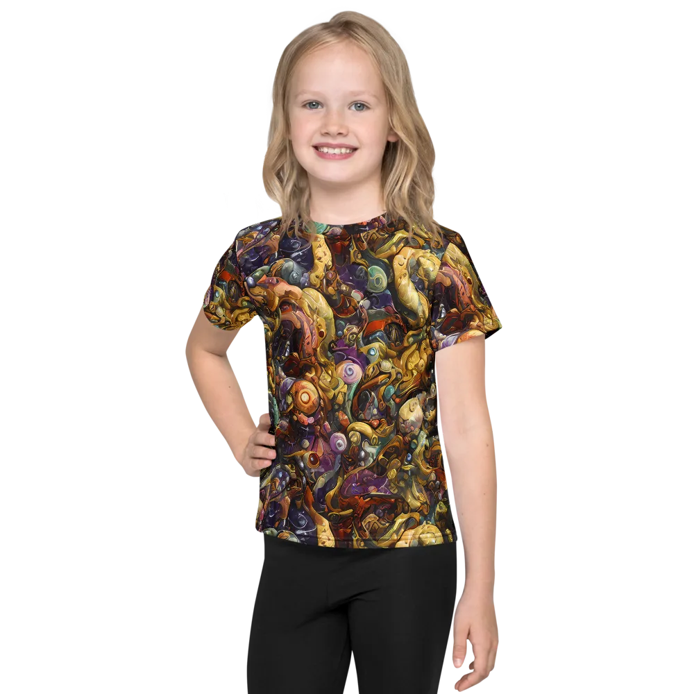 Baroque Current on Kids Crew Neck T-Shirt — Front
