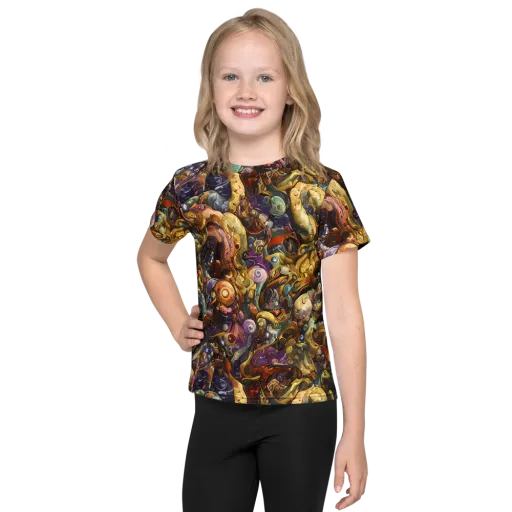 Baroque Current on a Kids Crew Neck T-Shirt
