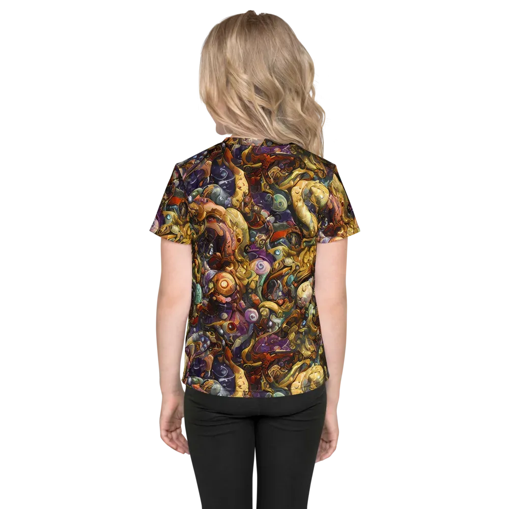 Baroque Current on Kids Crew Neck T-Shirt — Back