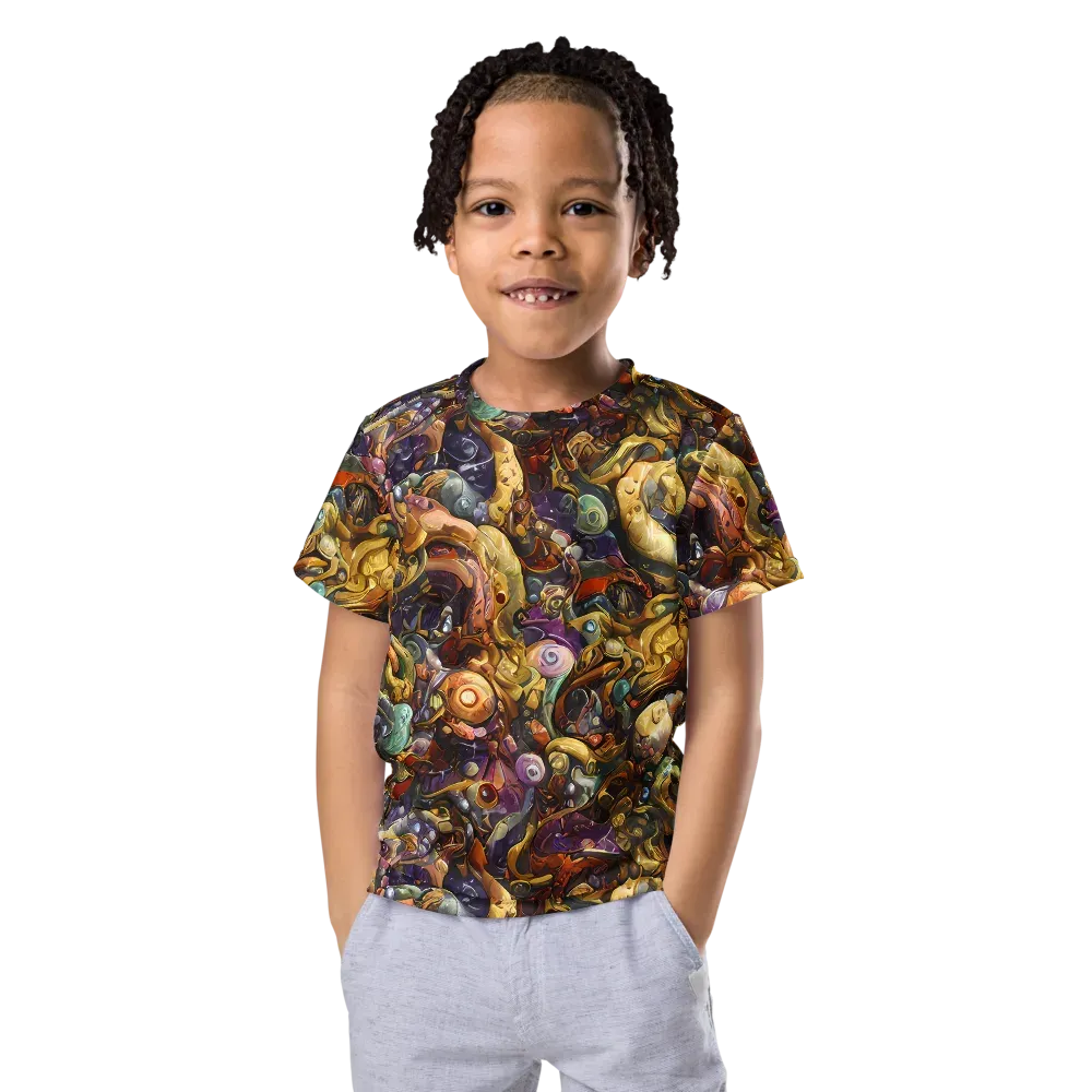 Baroque Current on Kids Crew Neck T-Shirt — Front