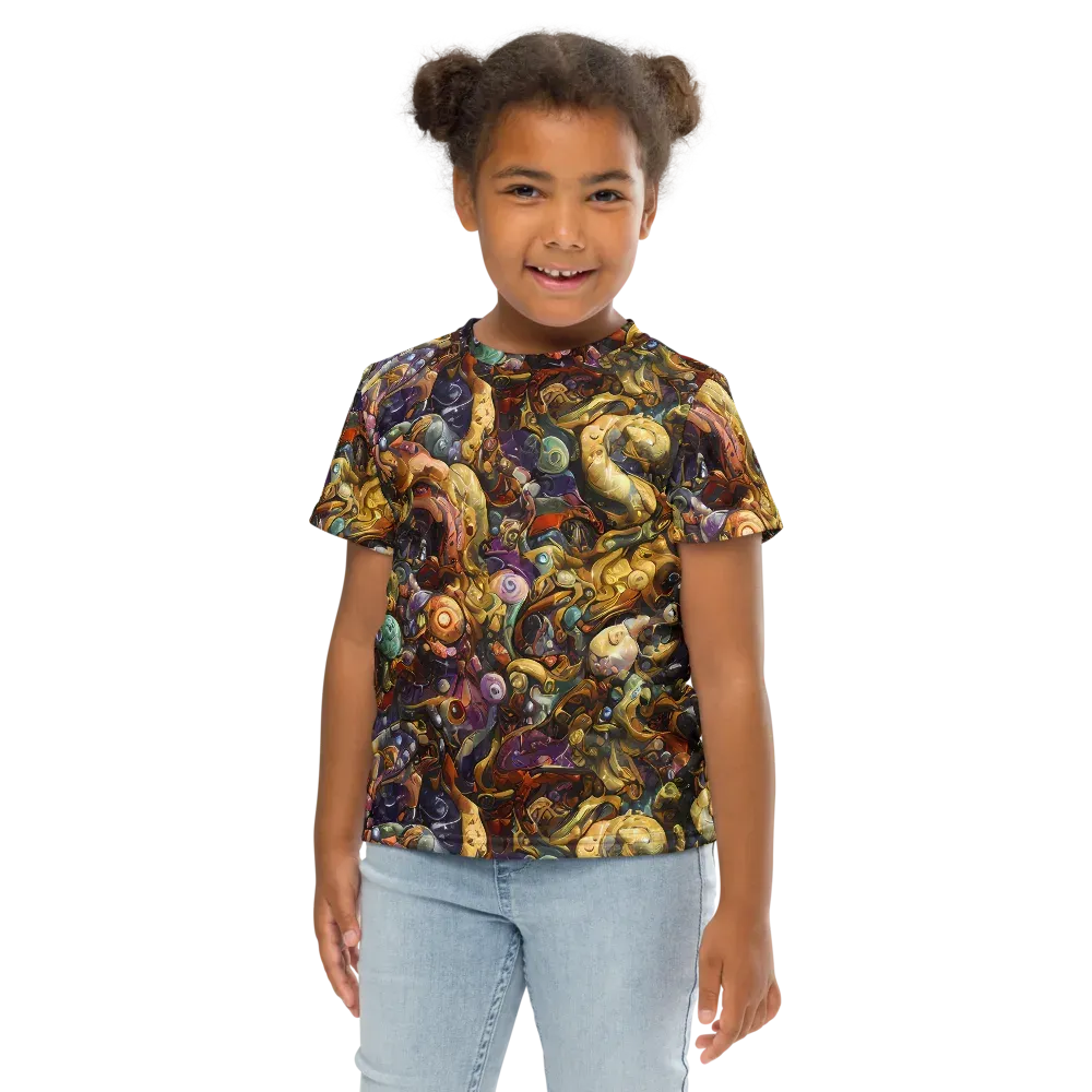 Baroque Current on Kids Crew Neck T-Shirt — Front