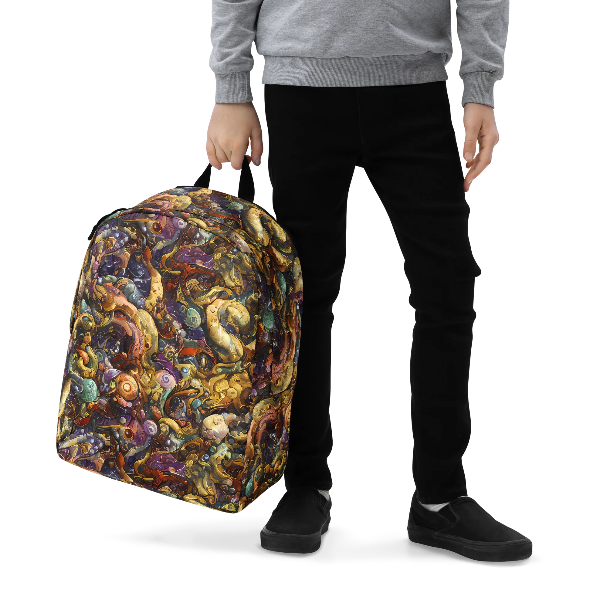 Baroque Current on Minimalist Backpack — Zoomed-in