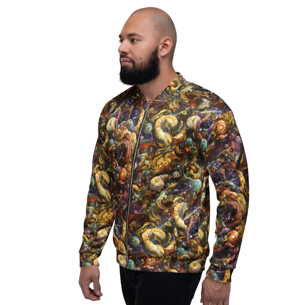 Baroque Current on Bomber Jacket — Left