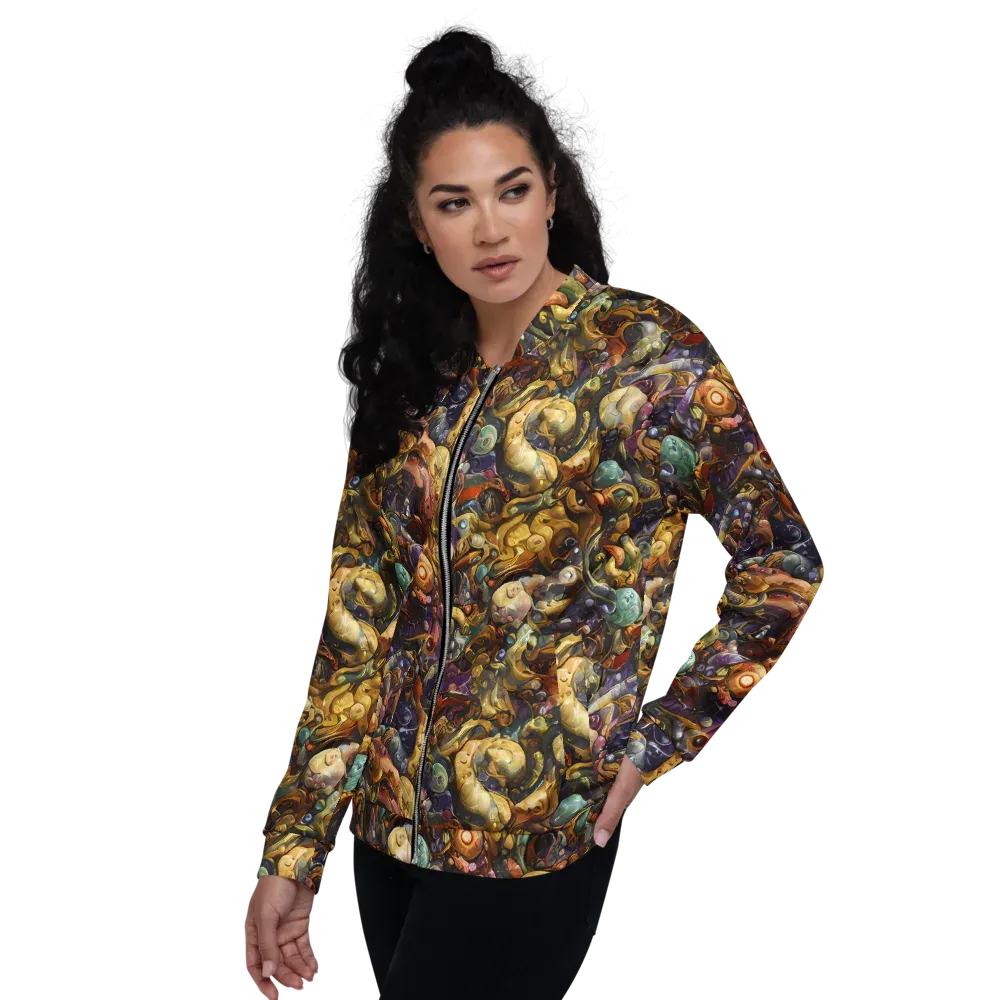 Baroque Current on Bomber Jacket — Left
