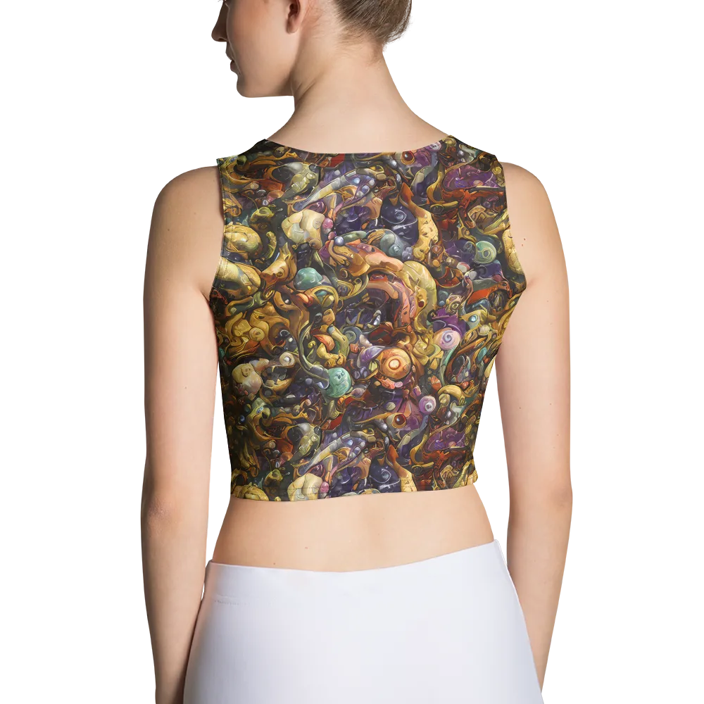 Baroque Current on Crop Top — Back