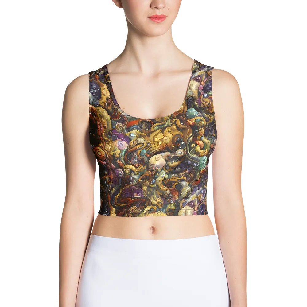 Baroque Current on Crop Top — Front