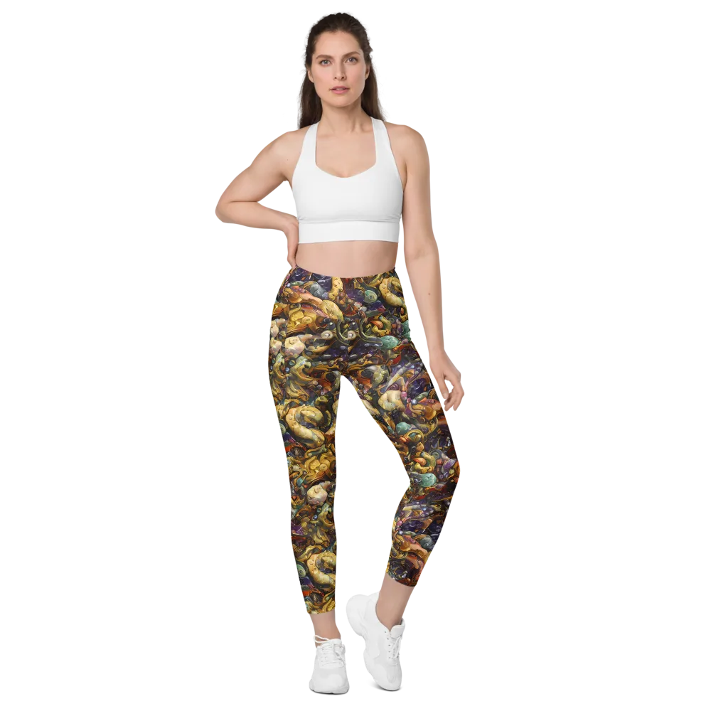 Baroque Current on Leggings with Pockets — Front
