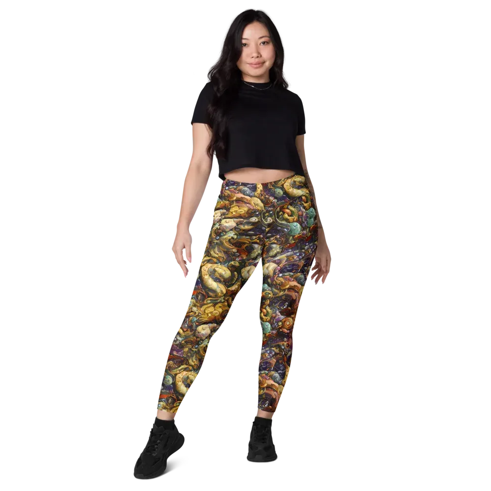 Baroque Current on Leggings with Pockets — Front