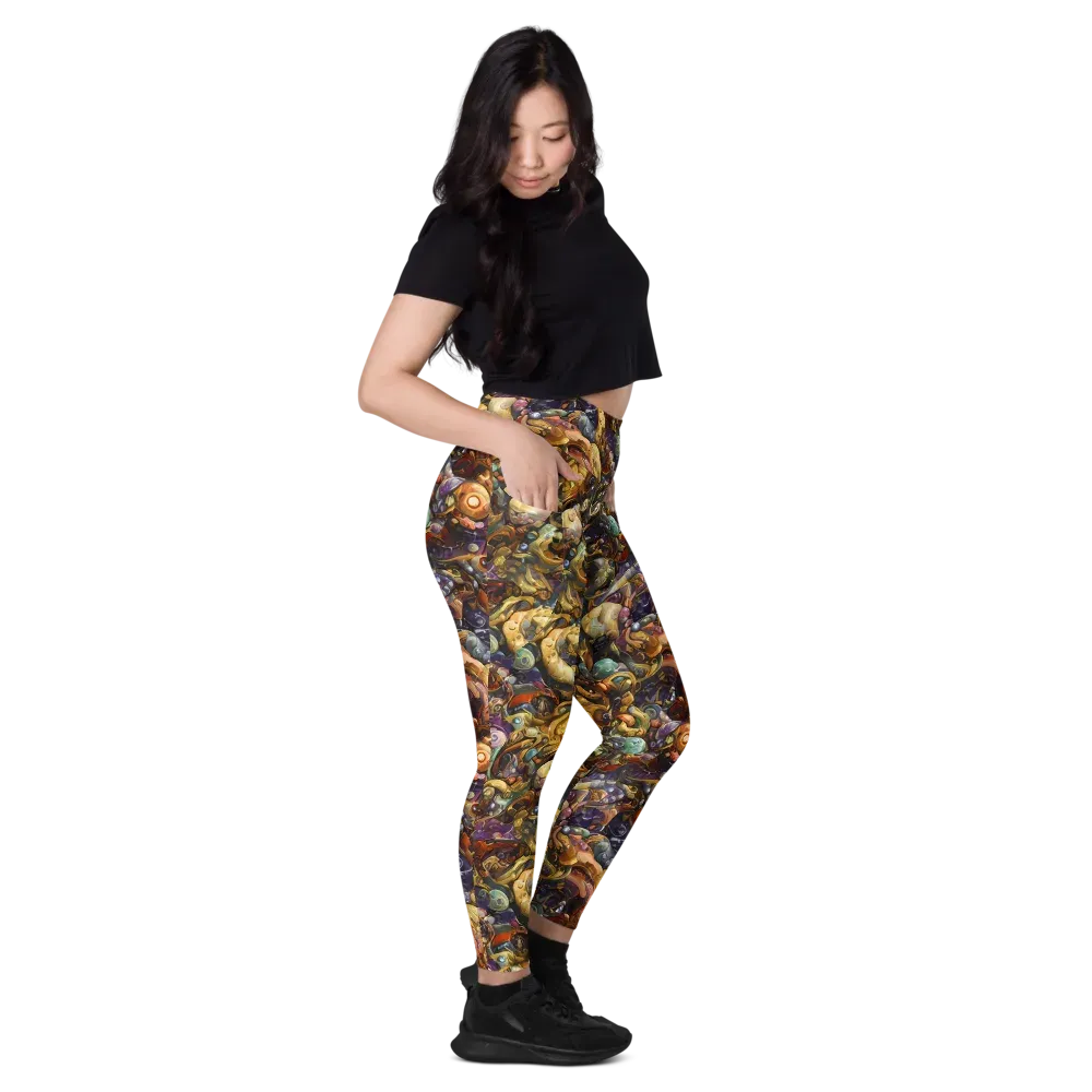Baroque Current on Leggings with Pockets — Right