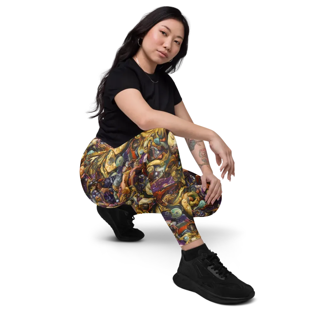 Baroque Current on Leggings with Pockets — Right Front