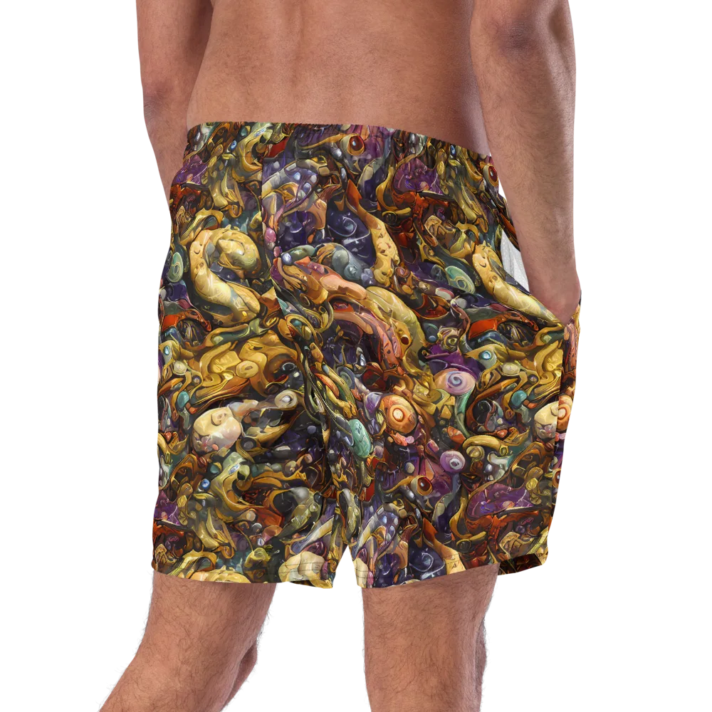Baroque Current on Swim Trunks — Right Back