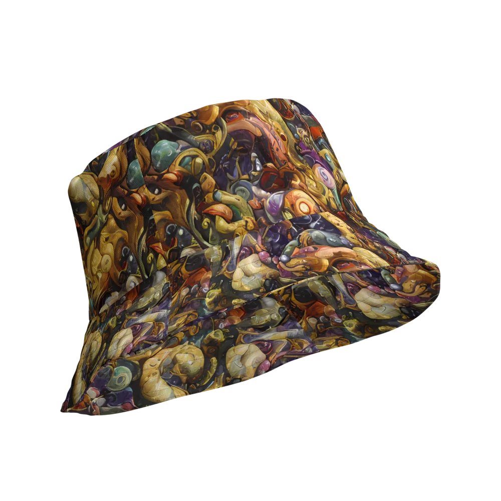 Baroque Current on Reversible Bucket Hat — Product details Outside