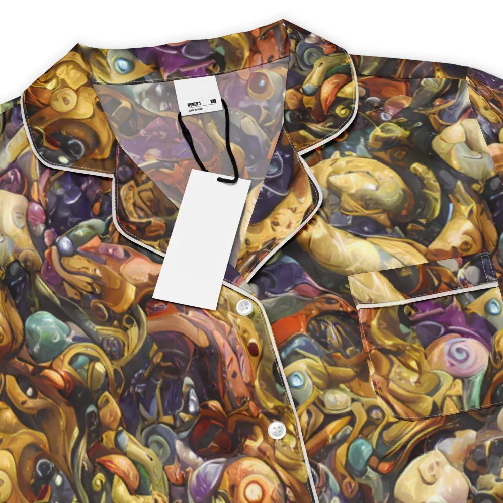 Baroque Current on Women's Short Sleeve Pajama Top — Product details