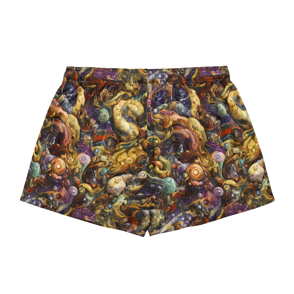 Baroque Current on Women's Pajama Shorts — Back