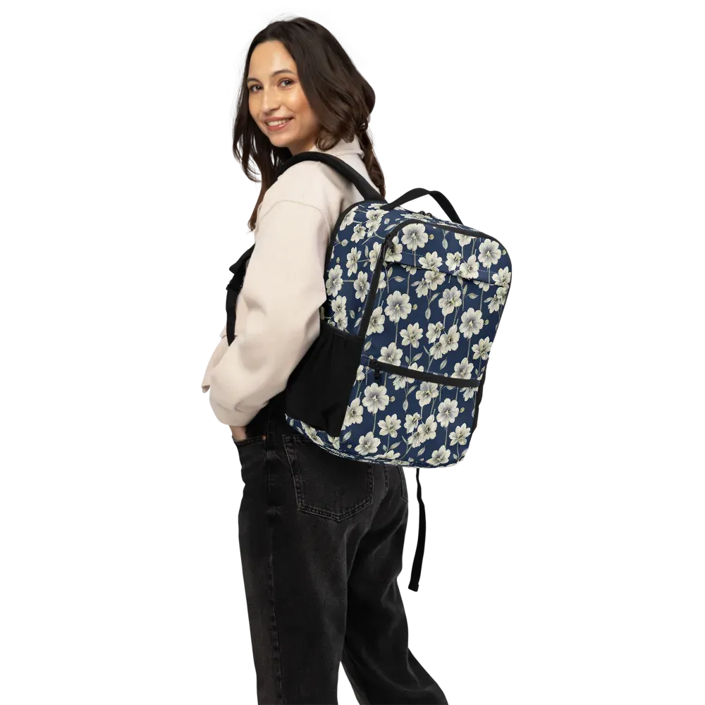 Ivory Nocturne on Utility Backpack — Back