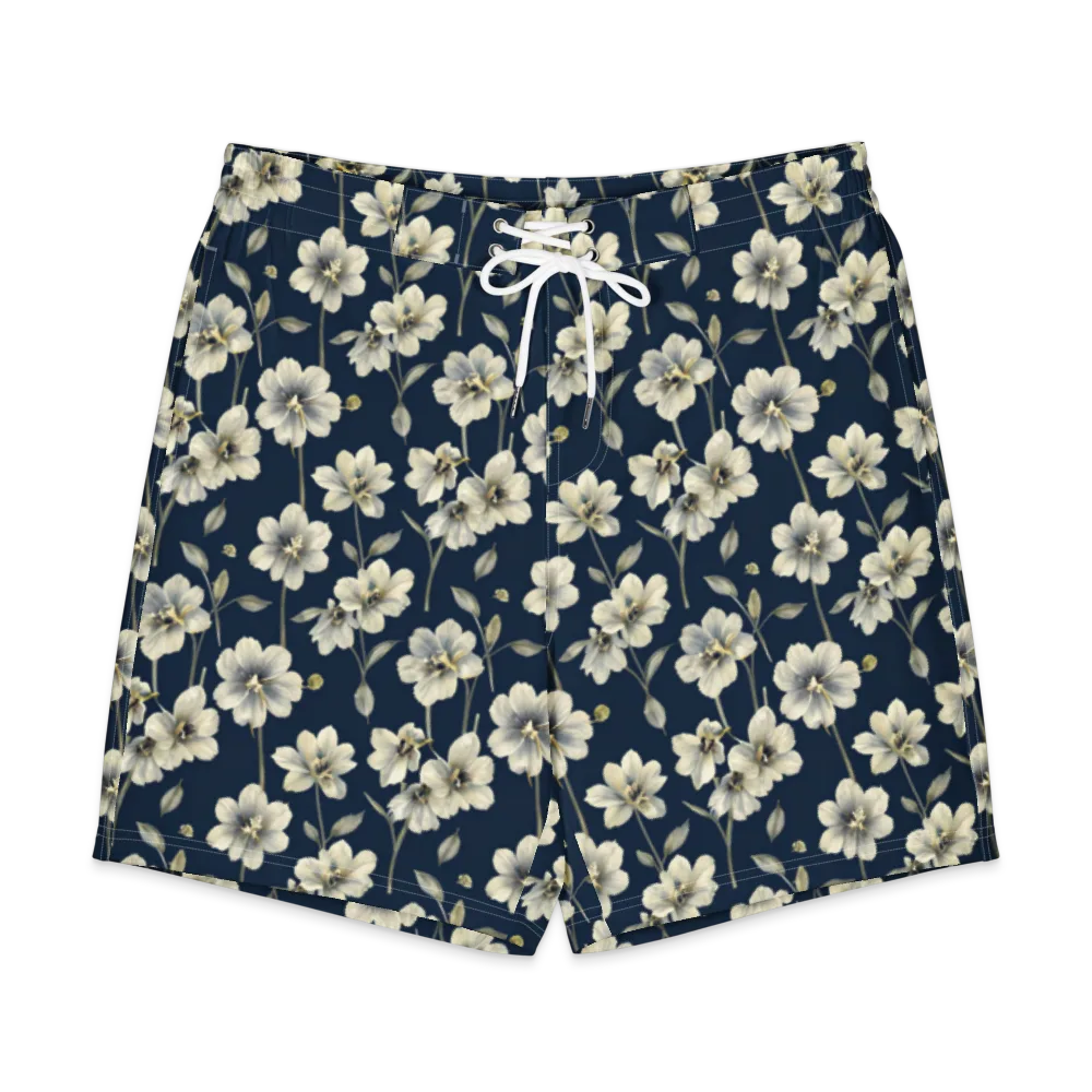 Ivory Nocturne on Men's Board Shorts — Front