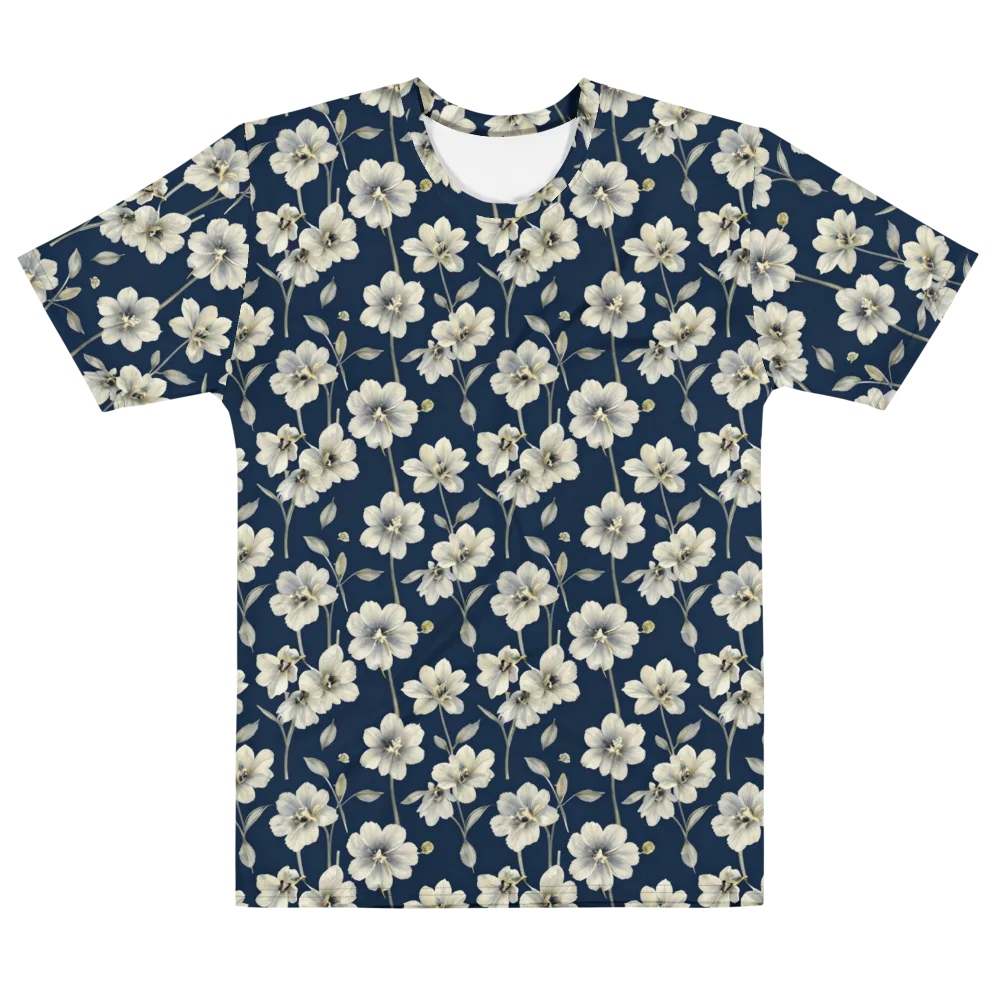 Ivory Nocturne on Men's Cotton Crew Neck T-Shirt — Front
