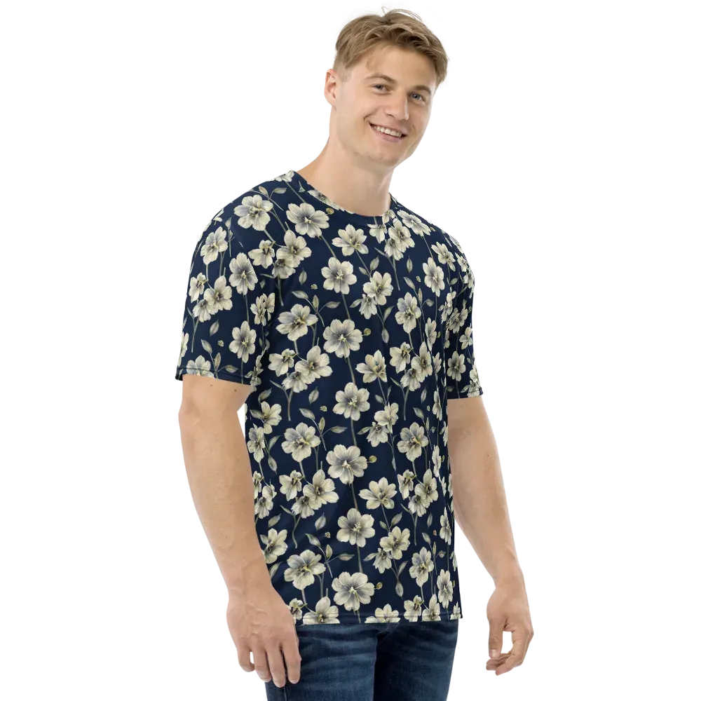 Ivory Nocturne on Men's Crew Neck T-Shirt — Right