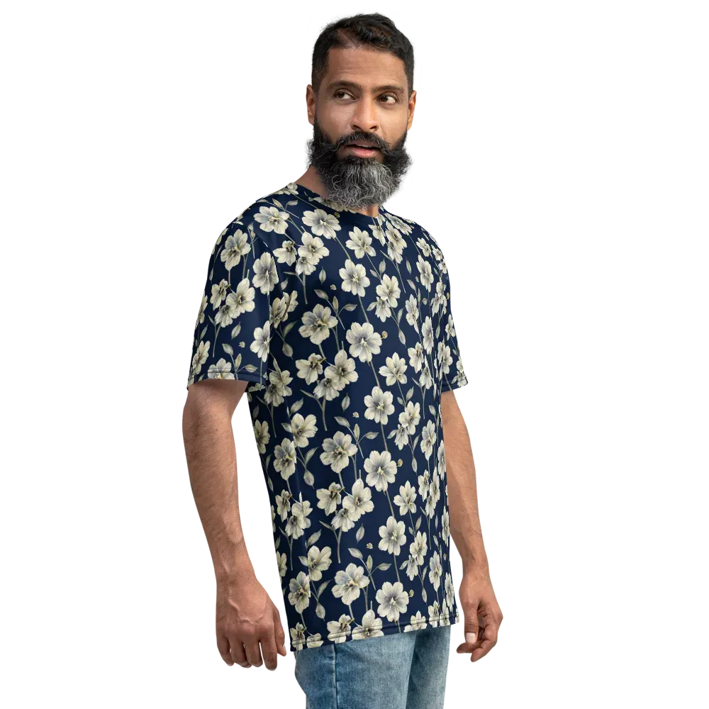 Ivory Nocturne on Men's Crew Neck T-Shirt — Right