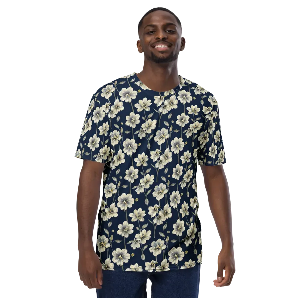 Ivory Nocturne on Men's Crew Neck T-Shirt — Front
