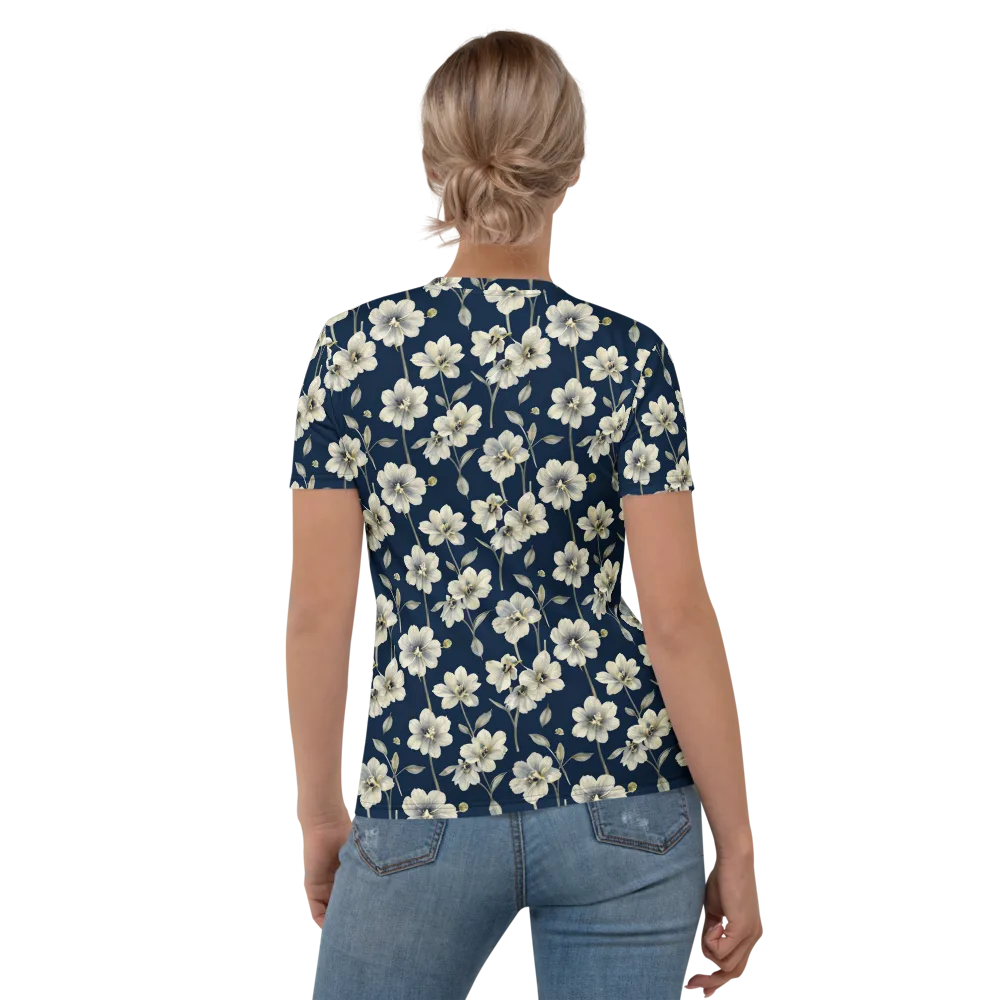Ivory Nocturne on Women's Crew Neck T-Shirt — Back
