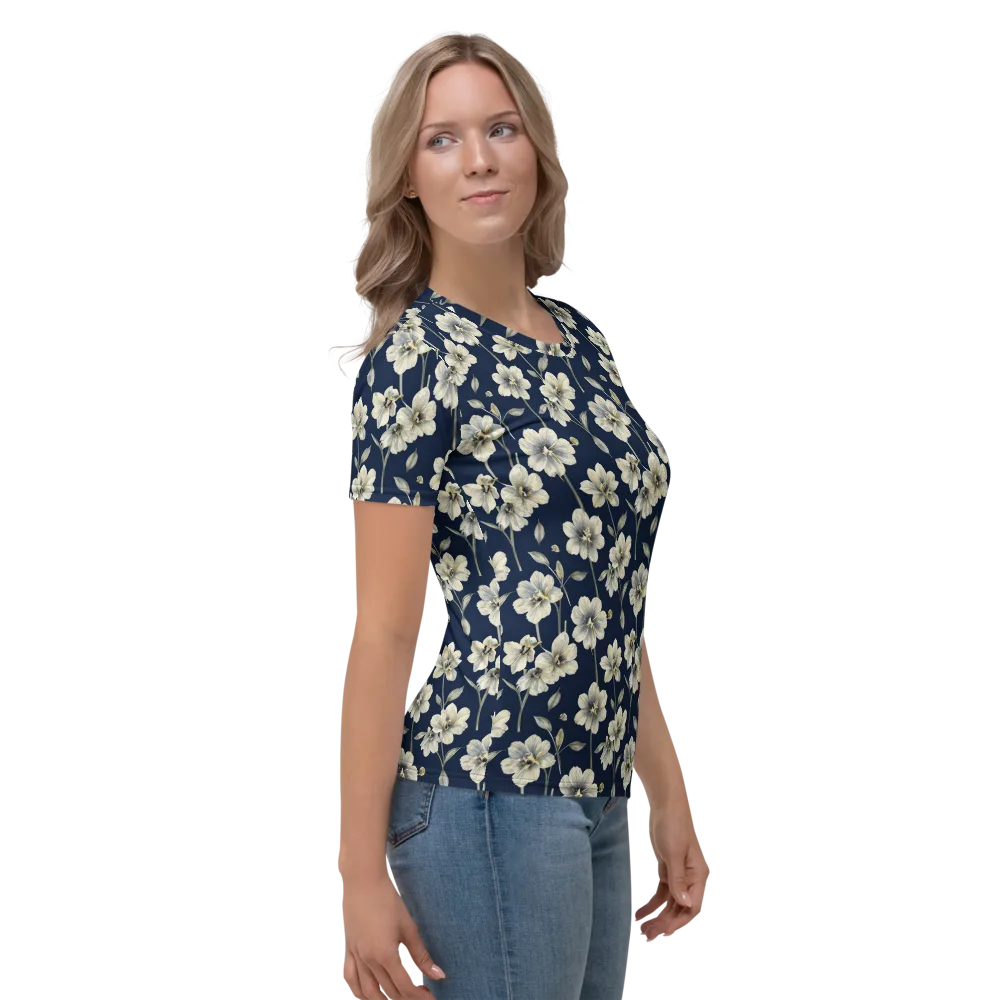 Ivory Nocturne on Women's Crew Neck T-Shirt — Right