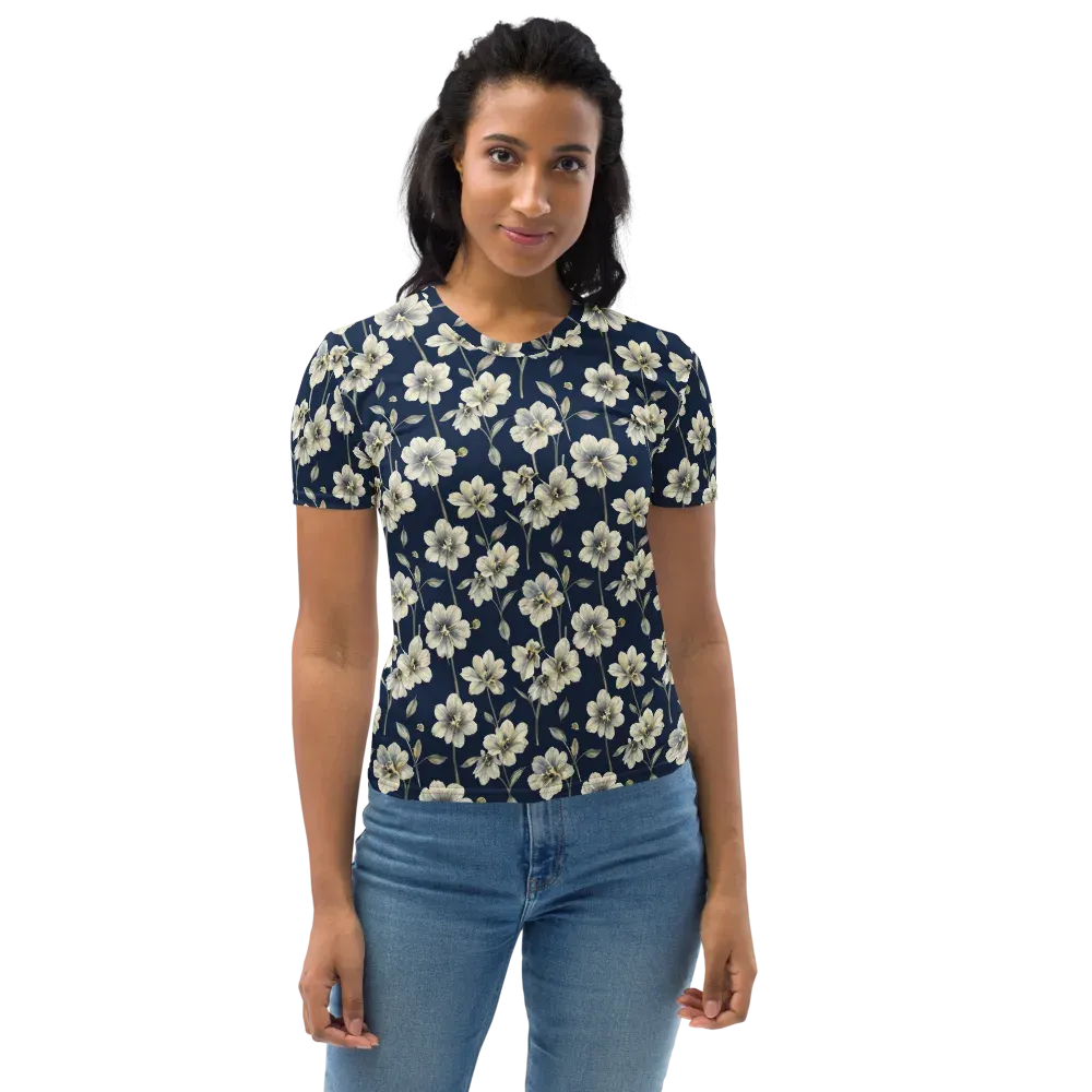 Ivory Nocturne on Women's Crew Neck T-Shirt — Front