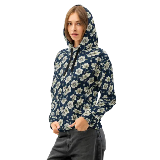 Ivory Nocturne on a Cotton Hoodie