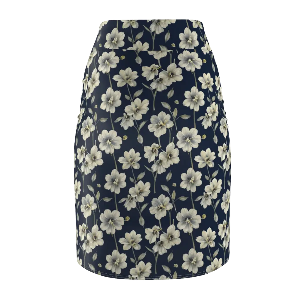 Ivory Nocturne on Pencil Skirt — Back