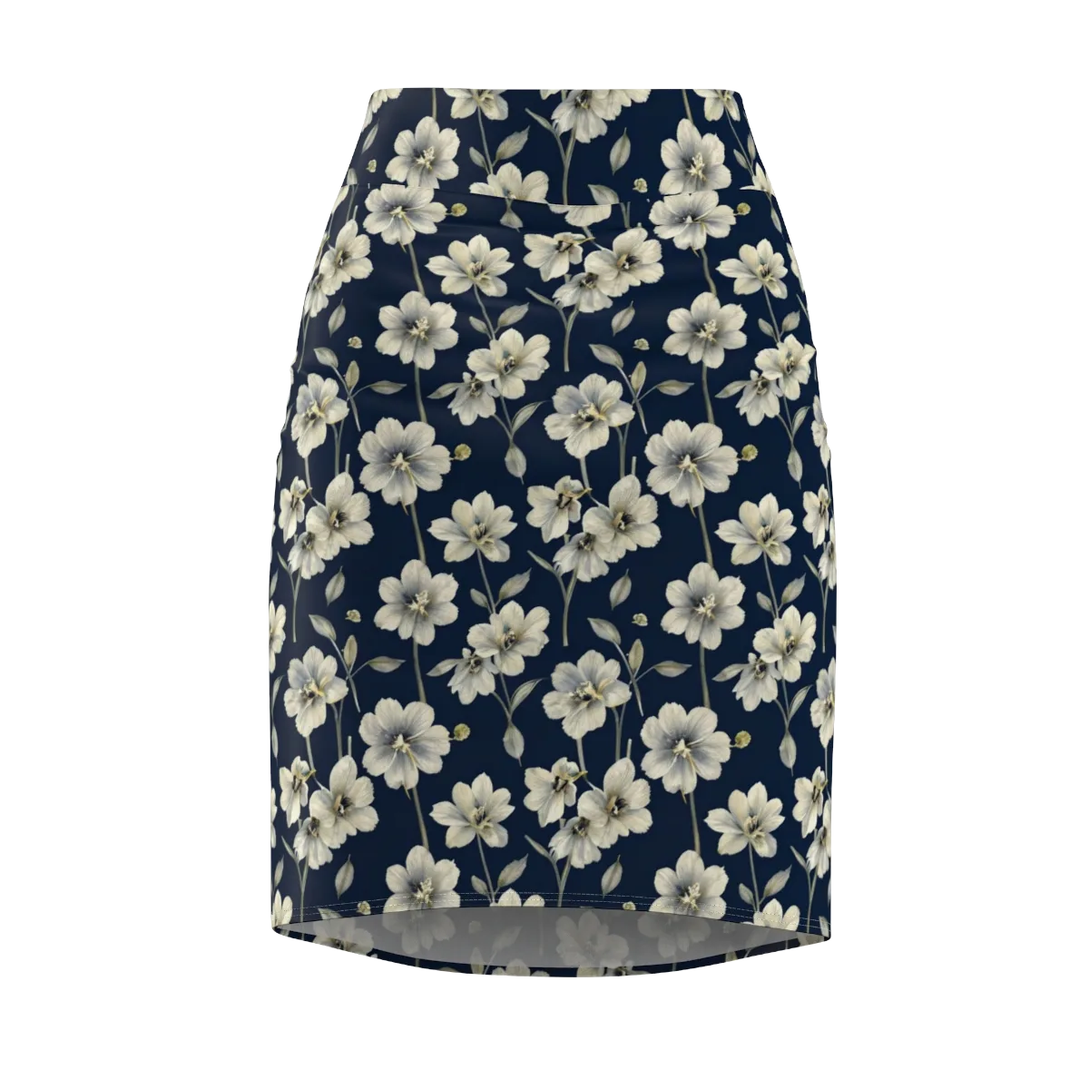 Ivory Nocturne on Pencil Skirt — Front