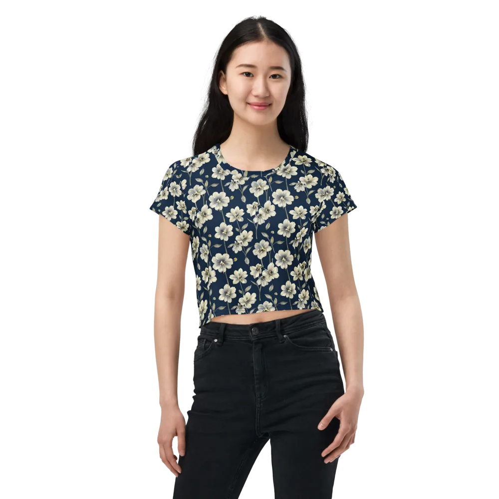 Ivory Nocturne on Crop Tee — Front