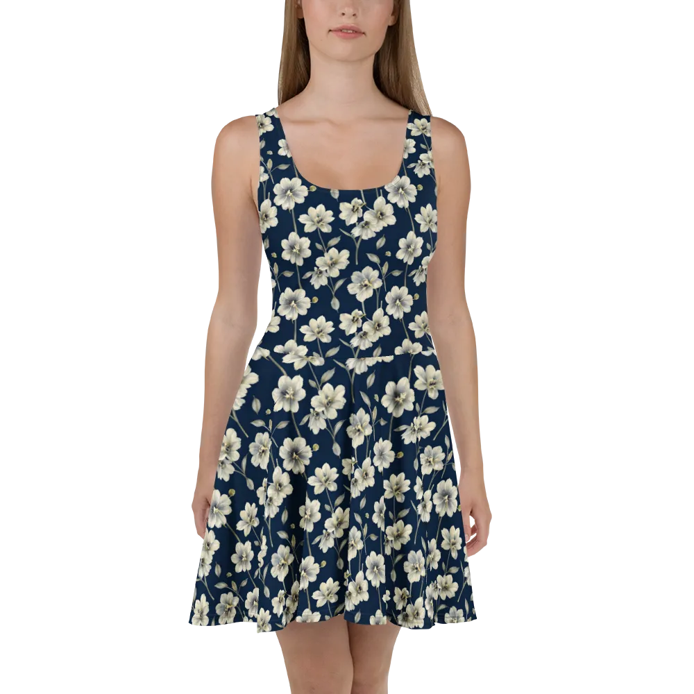 Ivory Nocturne on Skater Dress — Front
