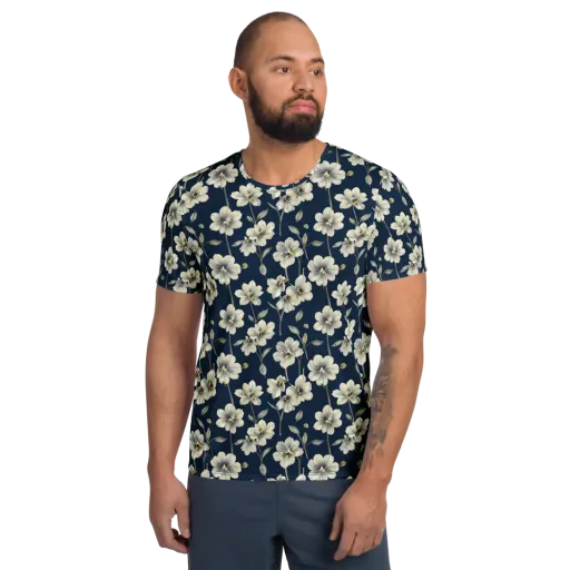Ivory Nocturne on a Men's Athletic T-Shirt