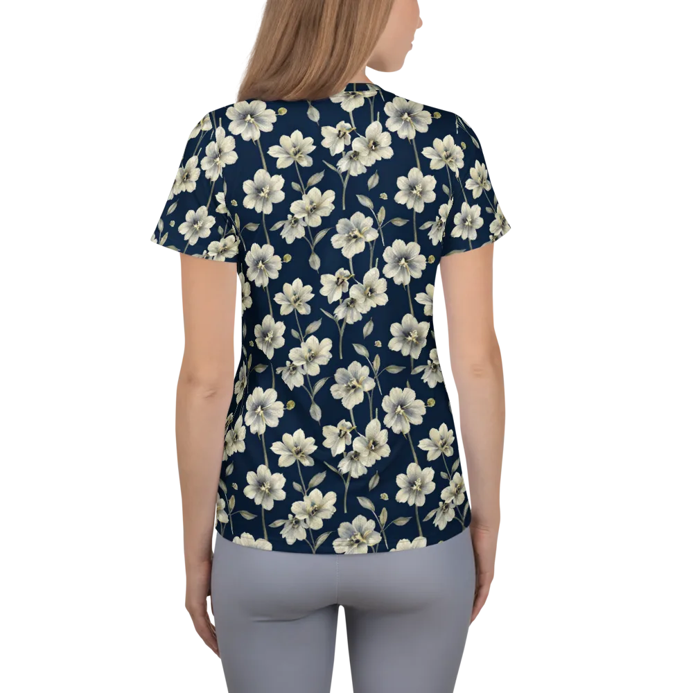 Ivory Nocturne on Women's Athletic T-Shirt — Back